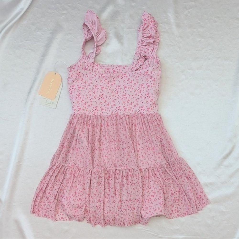 New Blogilates Women's Ballerina Ruffle Dress Pink Floral Activewear Small (4-6) - Picture 5 of 6